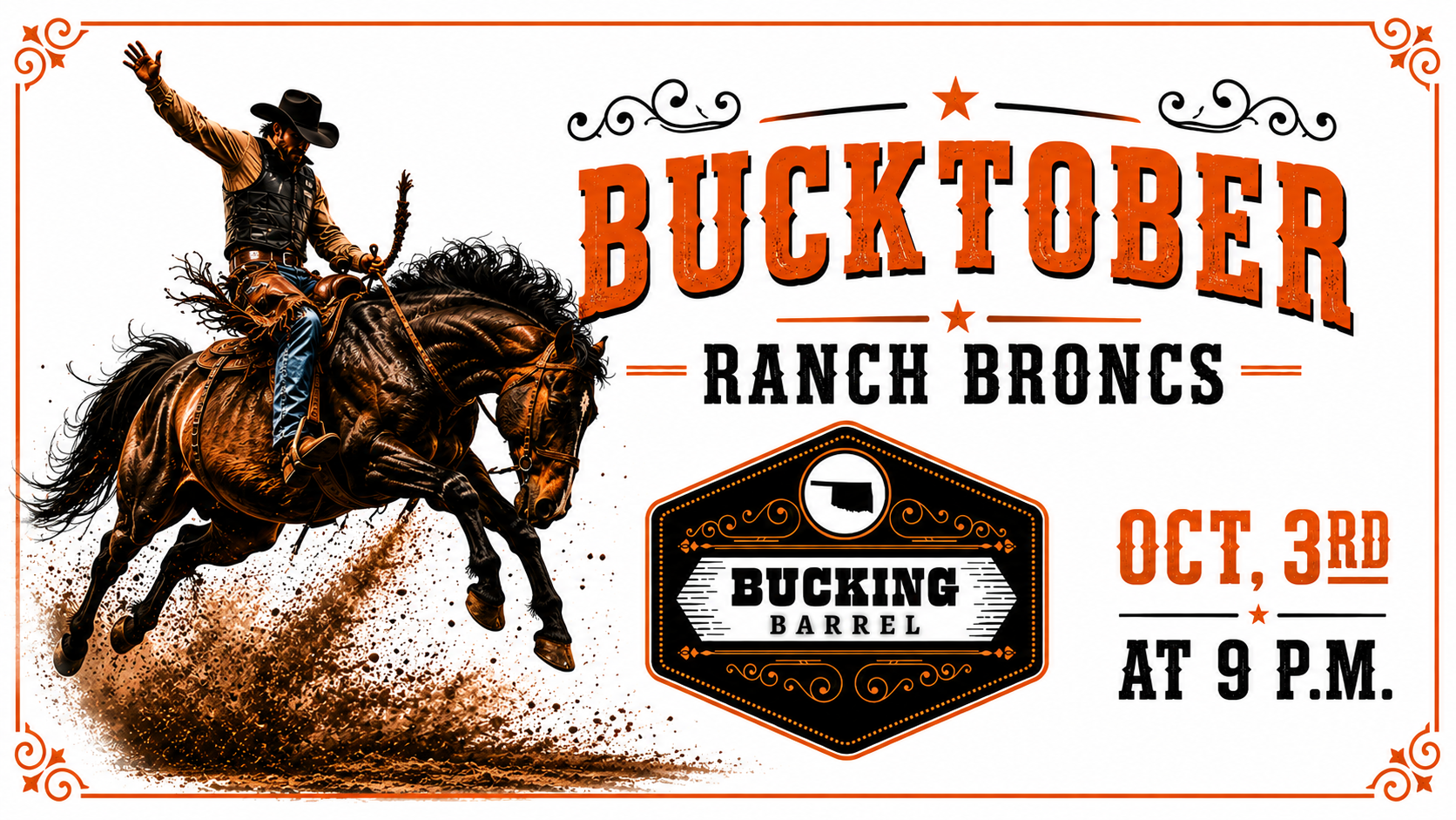 Bucktober Ranch Broncs — October 3 at The Bucking Barrel