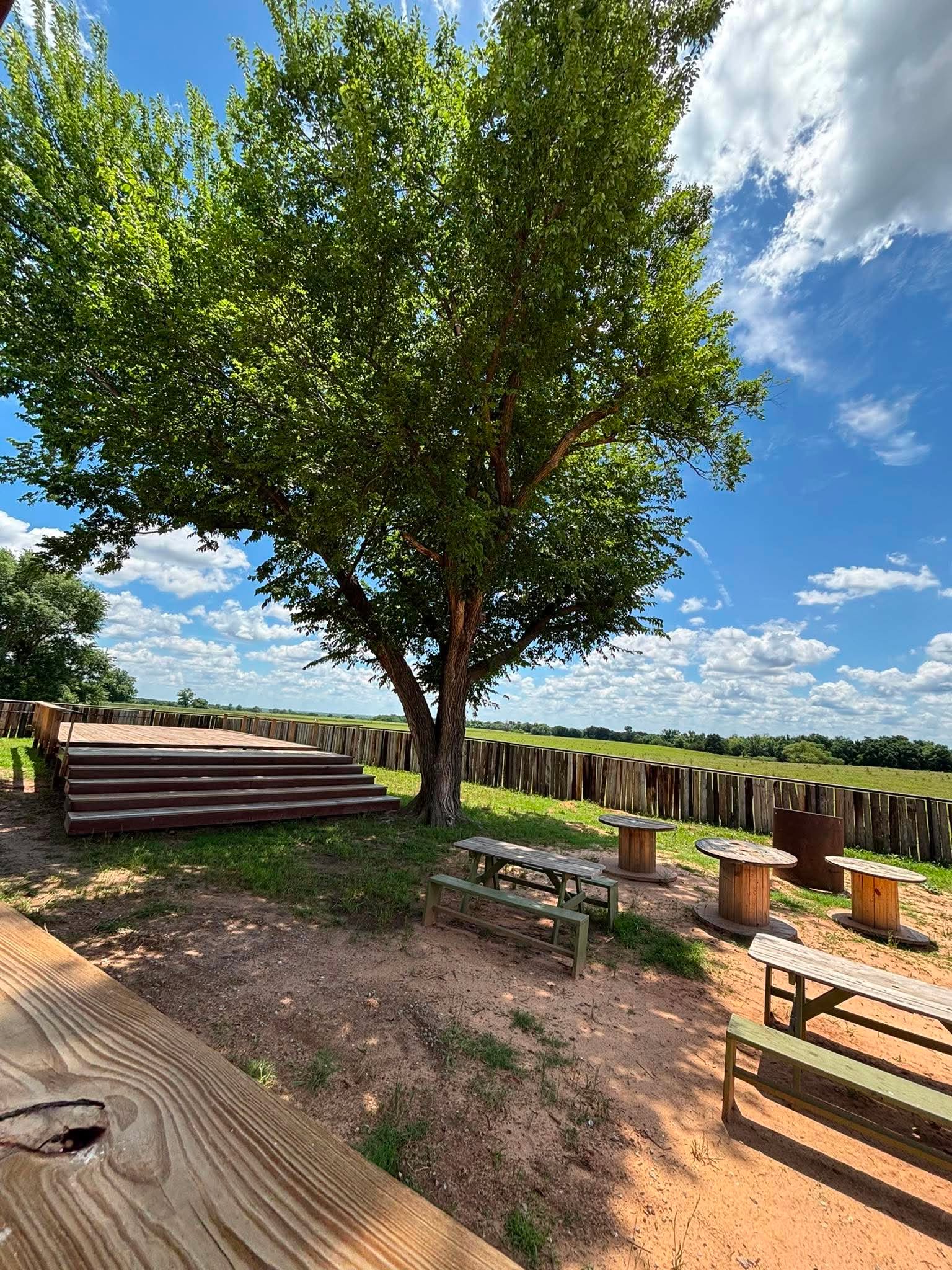 The Bucking Barrel arena and outdoor seating area